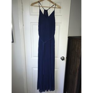 Victoria’s Secret Navy Pleated Maxi Halter Dress
